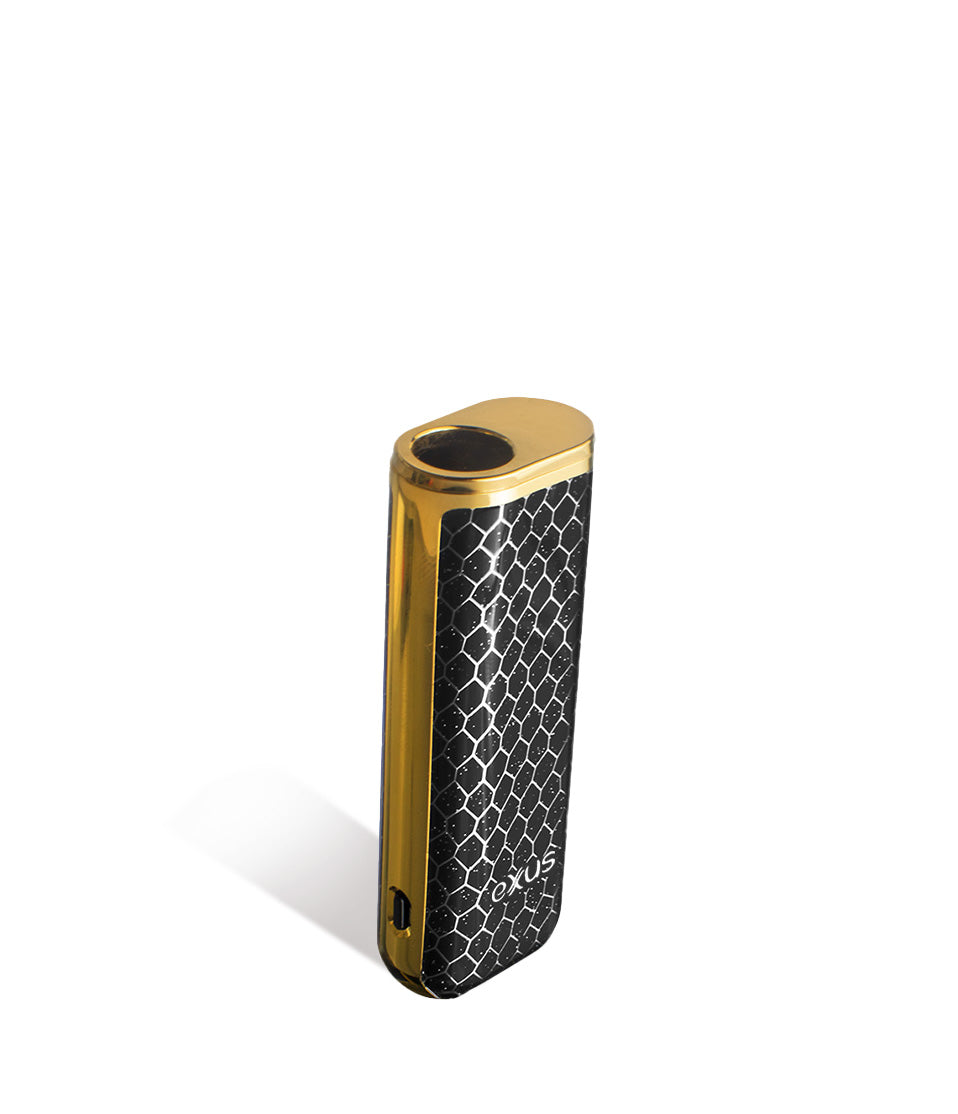 Black Gold Cobra above view Exxus Vape MiNovo Cartridge Vaporizer on white background