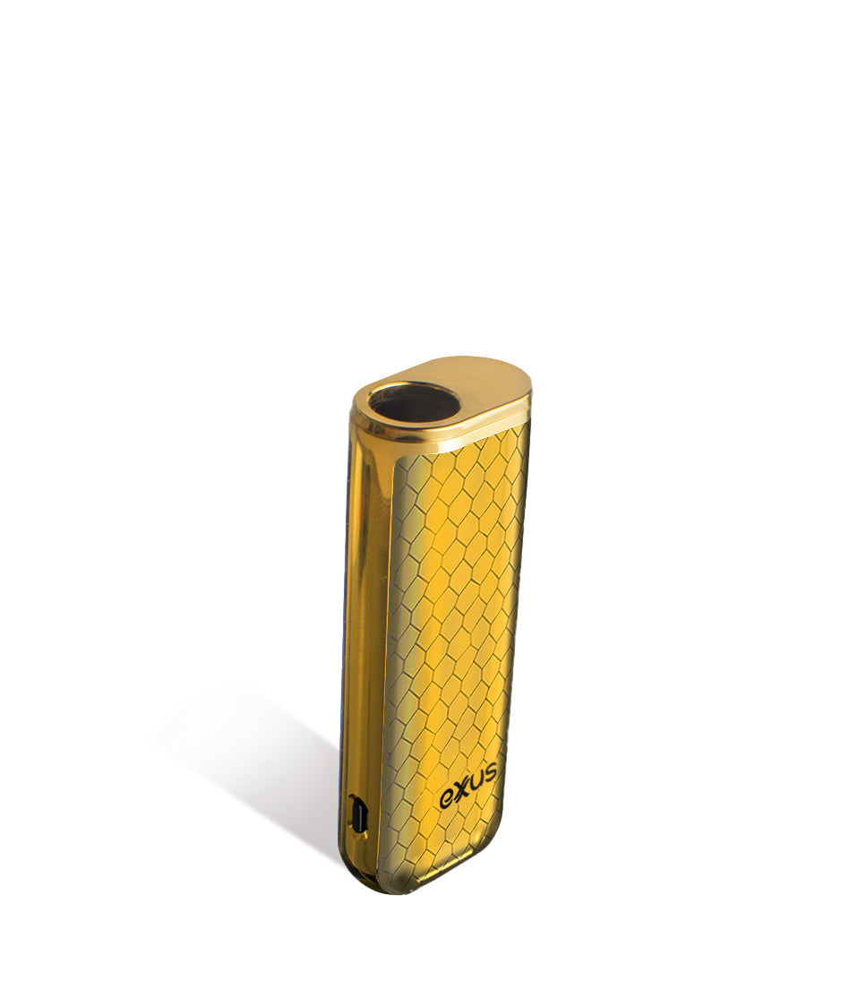 Gold Cobra above view Exxus Vape MiNovo Cartridge Vaporizer on white background