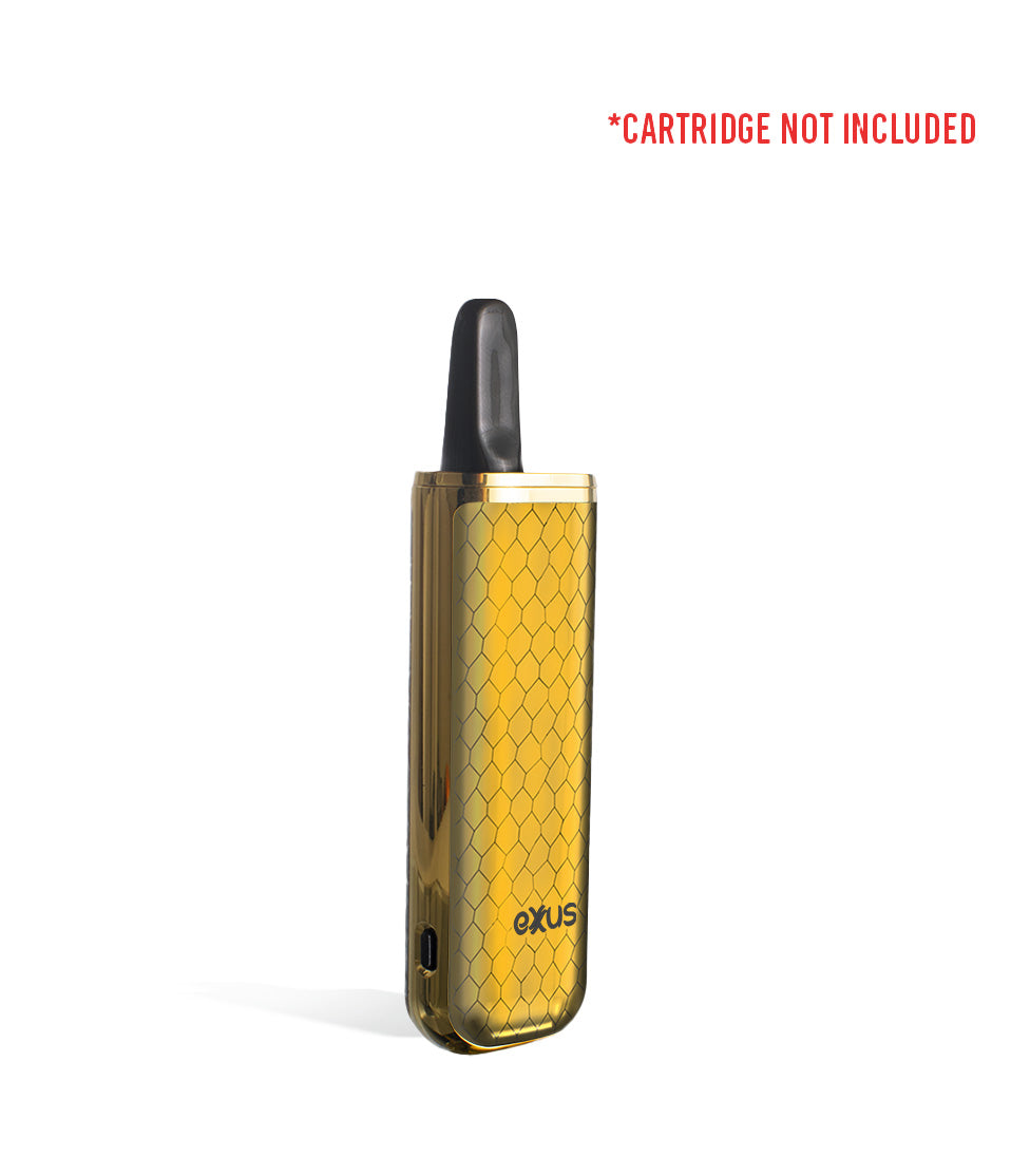 Gold Cobra side view Exxus Vape MiNovo Cartridge Vaporizer on white background